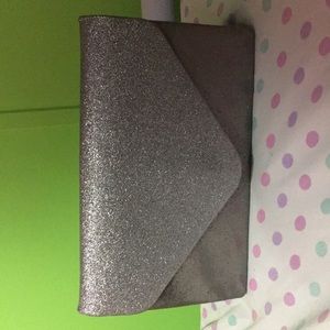 Silver glittery satchel